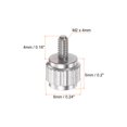 thumbnail image 2 of Unique Bargains 4pcs Ronde Tête Plate Moleté Pouce M2x4mm Main Serrage Vis Filetées Boulons de Bouton pour Vernier Étriers, 2 of 5
