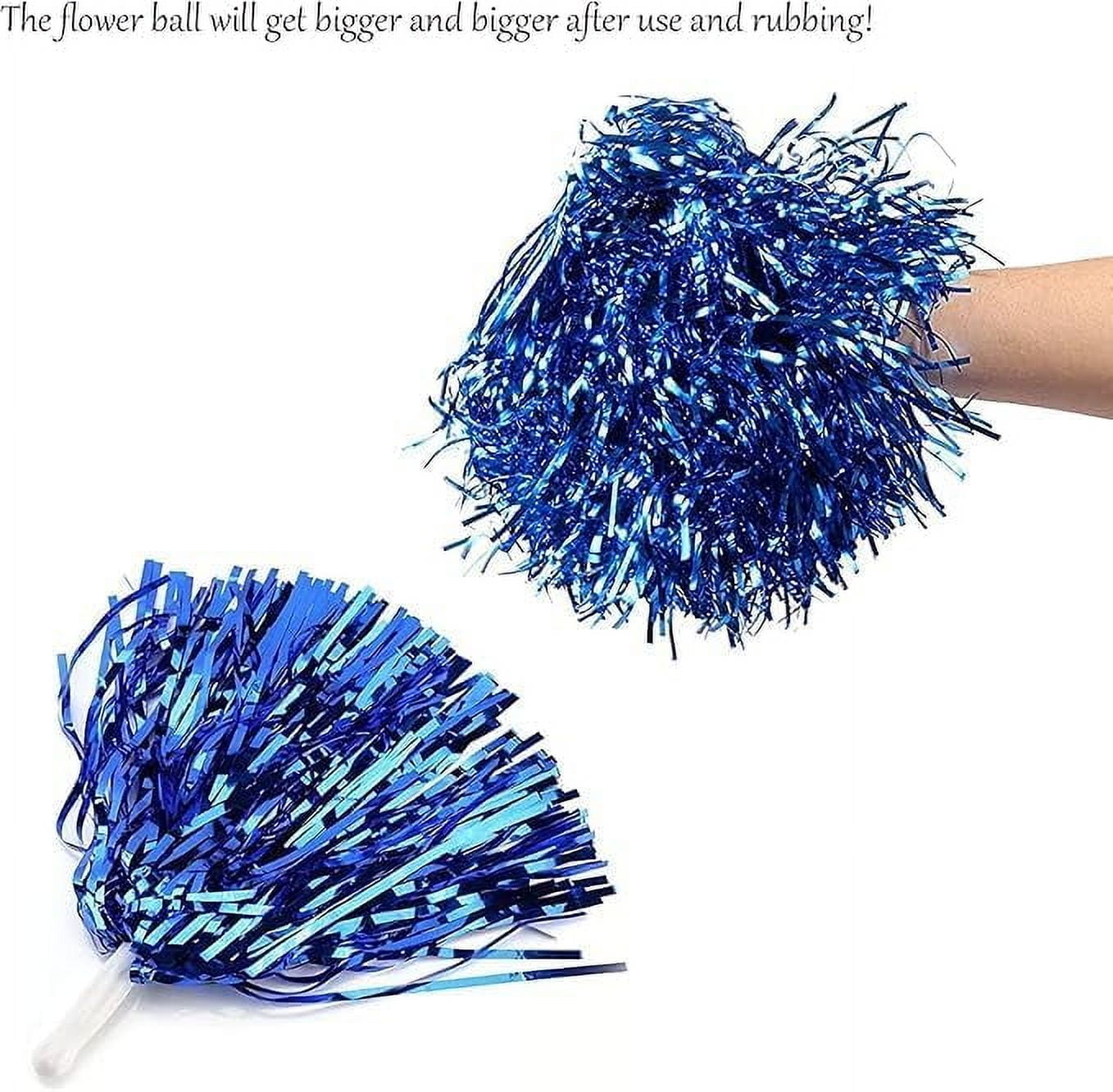 6pcs Cheerleaders Holding Flowers Cheerleader Flowers Cheer Girl Pom Dance Ball-Flower Pom Pom Colorful Ball Flower Props Ball-Flower Metals Cheerleading Hand Stick Basketball