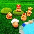 thumbnail image 5 of NIBERDA 20 pcs Mini Capybara Figurines, Resin Tiny Capybara Figures Animals for Miniature Garden, 5 of 6