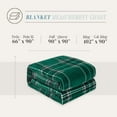 Plaid Print All Season Fleece Blanket AntiStatic Plush, Soft and