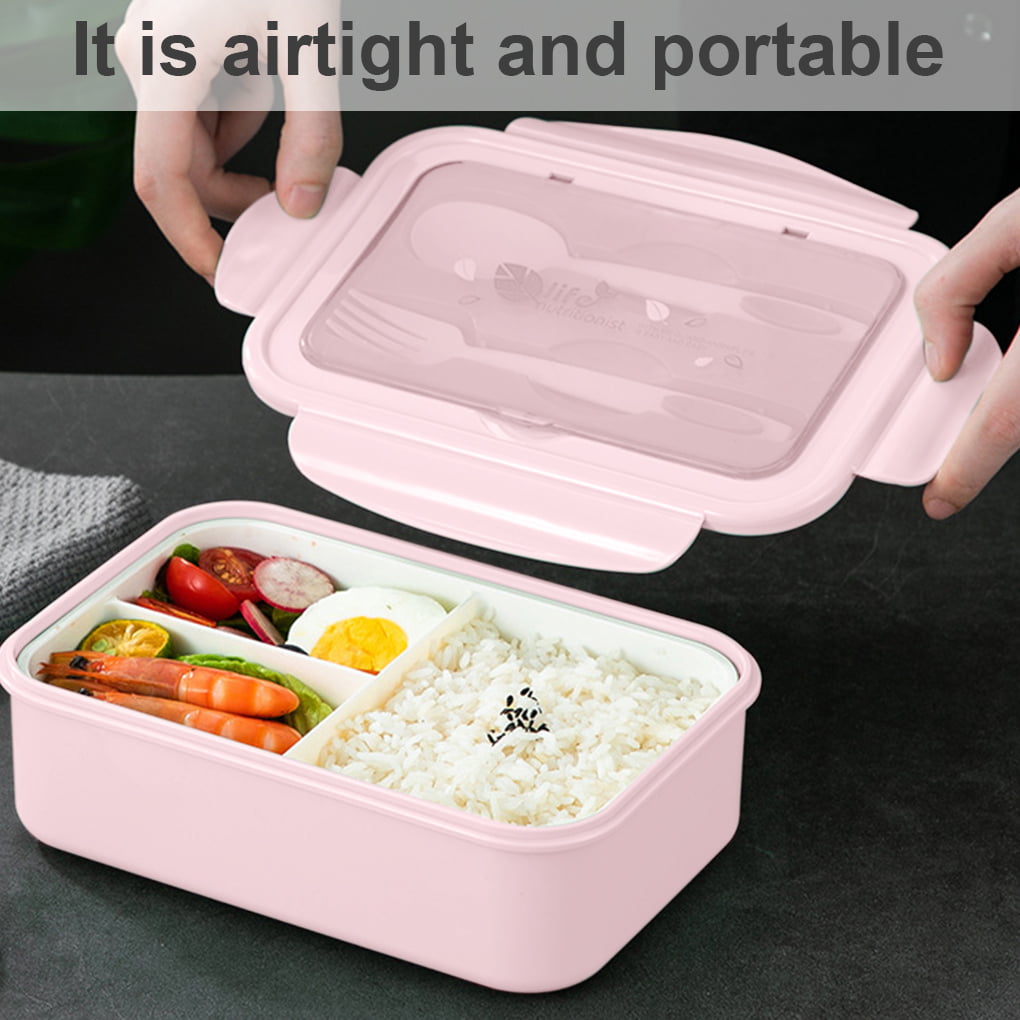 Vensp Bento Box,Bento Box Adult Lunch Box, Lunch Box Containers for  Toddler/Kids/Adults, 1300ml-4 Compartments&Fork, Leak-Proof