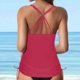 thumbnail image 3 of Traje de baño de moda para mujer, sin mangas, sólido, con push-up, acolchado, conjunto de blusa, traje de baño de poliéster para mujer, 3 of 6