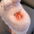 thumbnail image 5 of Xfvqtps Children Fuzzy Slippers Cute Rabbit Fluffy Cover Heel Memory Foam Soft Sole Non Slip Thickened Comfortable Indoor Warm Winter House Slippers Khaki, 5 of 9