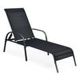 thumbnail image 2 of Patio Chaise Lounge Chair Folding Adjustable Outdoor Recliner - 350lbs Capacity, 2 of 9