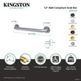 thumbnail image 4 of Kingston Brass GDR814125 Silver Sage 12" x 1-1/4" O.D. Brass ADA Grab Bar, Oil Rubbed Bronze, 4 of 4