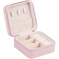 thumbnail image 2 of GoXteam Mini Travel Jewelry Box, Mini Portable Jewelry Travel Boxes, Small Jewelry Organizer for Rings, Earrings, Pendants, Watches, Necklaces, Lipsticks Organizer Storage Holder Case (Pink), 2 of 8