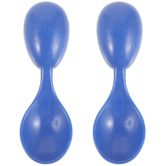 2 Count Conversation Pen Safety Spoon Prison Spoons Portable Flatware Rubber Anti-swallowing Elder