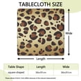 thumbnail image 2 of Gold and Brown Of Leopard Print Square Fitted Tablecloth with Elastic Edge,Square Table Cover,Washable Elastic Table Cover for Home Kitchen Party Decor 36"x36", 2 of 6