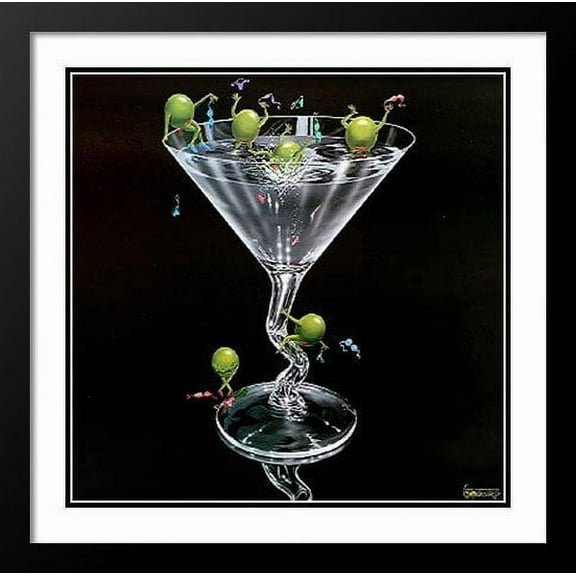 Michael Godard Framed and Double Matted Art 21x21 "Olives Gone Wild"