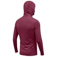 thumbnail image 4 of Men's Sun Protection Hoodie with Built-in Face Mask and Long Sleeves Featuring Ice Silk Fabric in Black Blue Brown Green for Summer Fishing Hiking Cycling or Outdoor Work Hot Pink XXL, 4 of 5