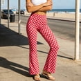 thumbnail image 6 of Mifsaly Flare Leggings for Women Plaid High Waisted Tummy Control Pants Classic Trendy Breathable Packable Workout Gym Yoga Pant, 6 of 7