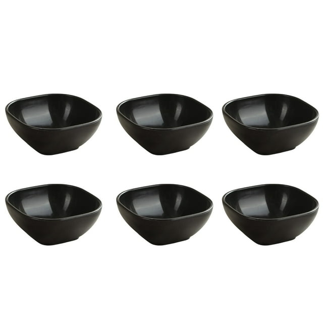 Wheat Straw Plates,4 Inch Square Seasoning Plate Set, 6 Piece Wheat StSauce and Dipping Dish Box