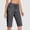 Dark Gray, variant on Womens Pedal Pushers Bermuda Long Shorts Knee Length Capris High Waisted Athletic Shorts with Pockets Summer Stretch Loose Wine S