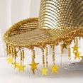 thumbnail image 5 of Vjnyvs Western Cowboy Hat, Sequined Star Tassel Cowboy Hat, Wide Brim Western Bling Headgear Stylish Party Accessory for Women Theme Party Cap, 5 of 7