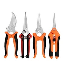 4 Pack Garden Pruning Shears, Stainless Steel Sharp Scissors & Clippers with Non-Slip Grip for Flowers, Plants & Tree Trimming