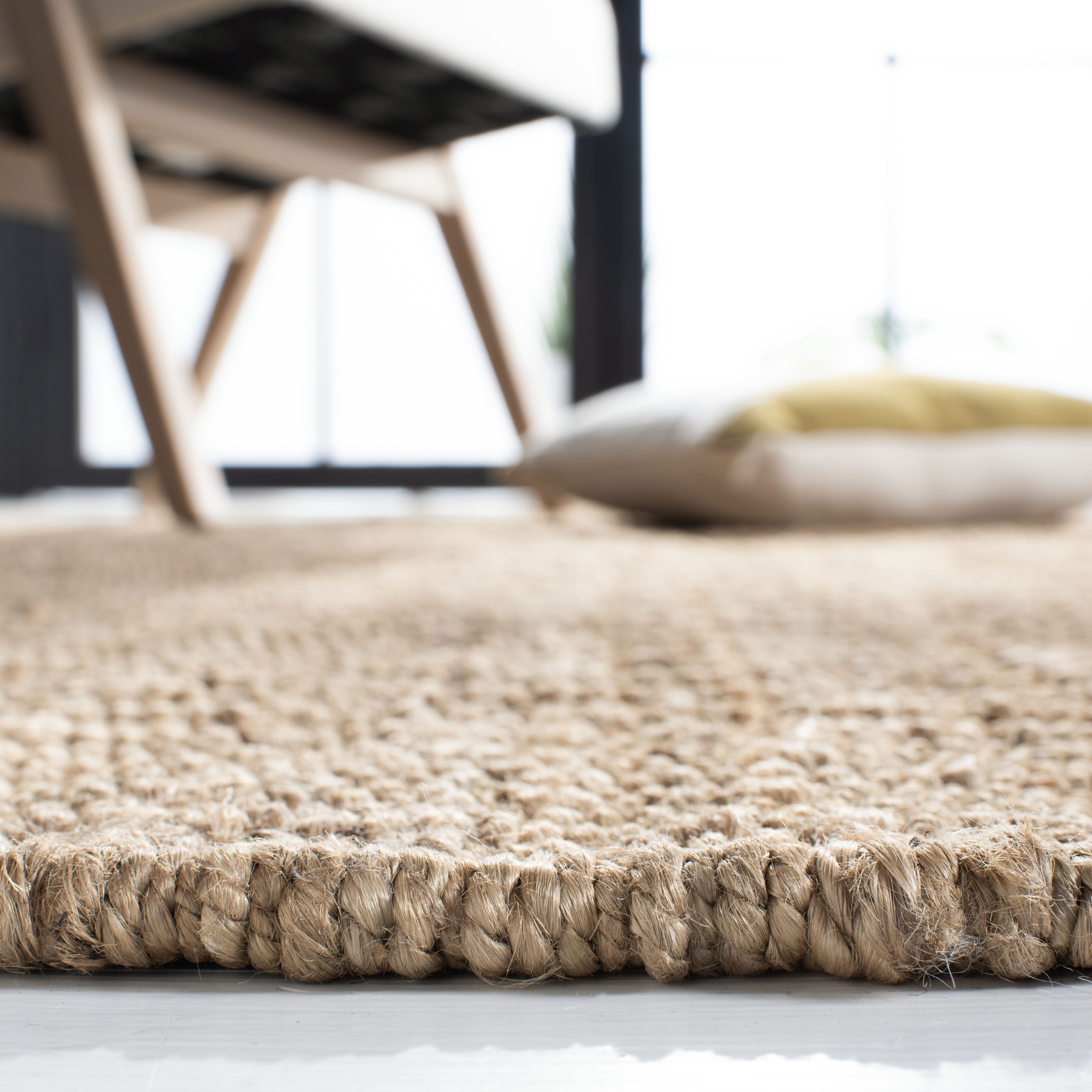 SAFAVIEH Natural Fiber Clara Solid Area Rug, Grey, 10' x 14'