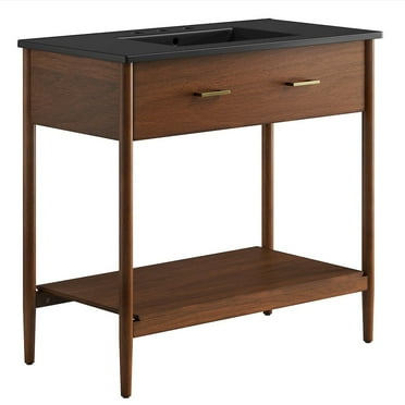 Zaire 36" Bathroom Vanity in Walnut Black