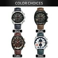 thumbnail image 2 of Reloj, Reloj de pulsera informal de negocios con movimiento de cronómetro de cuarzo para hombre Tomshoo Negro, 2 of 7