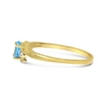 thumbnail image 5 of 10k Yellow Gold Oval Blue Topaz And Diamond Ring, 5 of 8