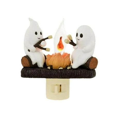 

ZHAOJ005 (1Pc) Ghost Campfire Flickering Night Light - Halloween LED Decor Plug-in Wall Lamp Ideal for Family & Friends