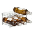 thumbnail image 3 of mDesign Free-Stand Stackable 2-Tier Water Bottle Holder, 2 Pack, Clear/Polished, 3 of 8