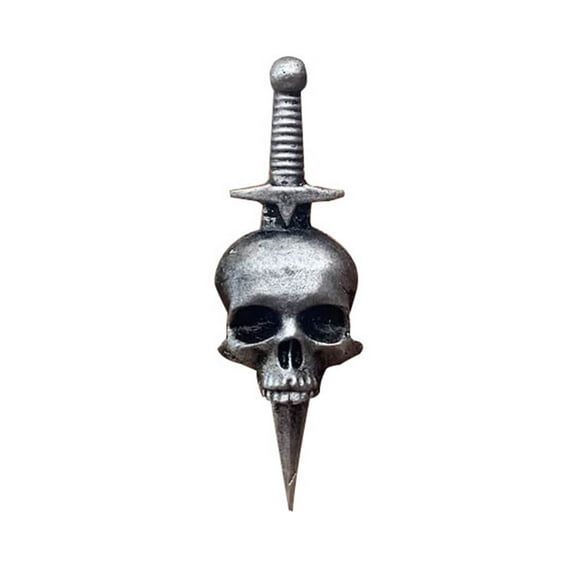 Gothic Skull Daggers Badge Pin Vintage Horror Skeleton Brooch Crossing Swords Badge Clothing Pin Jewelry Lapel Pin