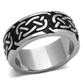 thumbnail image 1 of Bague en Acier Inoxydable Poli avec Époxy en Jet - Taille 10, 1 of 1