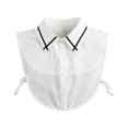 thumbnail image 2 of Womens Chiffon Detachable Shirt Collar Decorative False Collar Elegant Blouse Accessory for Autumn Winter Fashion White, 2 of 4