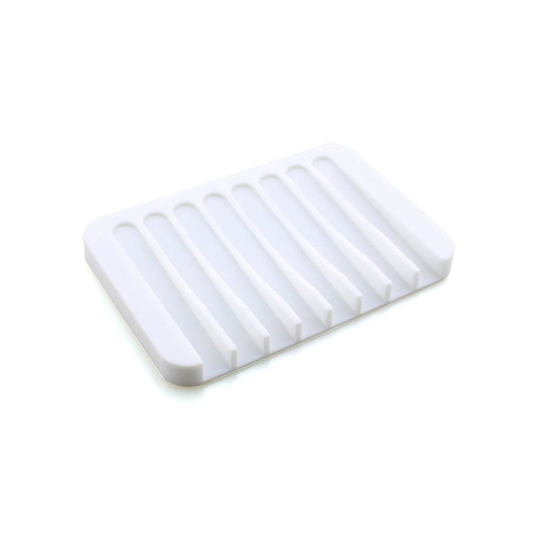 Eco-friendly Silicone Bathroom Soap Dish Plate Holder Tray Storage Case Durabale 