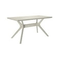 thumbnail image 3 of Plank+Beam Verso Rectangular Dining Table, 60" Solid Wood Kitchen & Dining Room Table, White Sand, 3 of 9