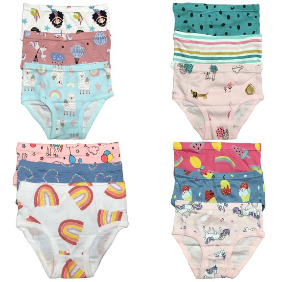 B&Q's Deluxe Toddler Girls' Briefs 12-Pack: Sizes 2T-7T for Ultimate Comfort and Style