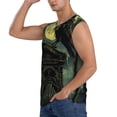 thumbnail image 3 of Fotbe MoonNight Sky Crow Men's Camiseta sin Mangas Estampada para Hombres, Playera Casual para Gimnasio, Entrenamiento, Playa-Large, 3 of 7