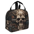 thumbnail image 2 of Disketp Metal Style Horned Skull for Insulated Lunch Bag for Women and Men, Perfect for Work, Hiking, Picnic, 2 of 8