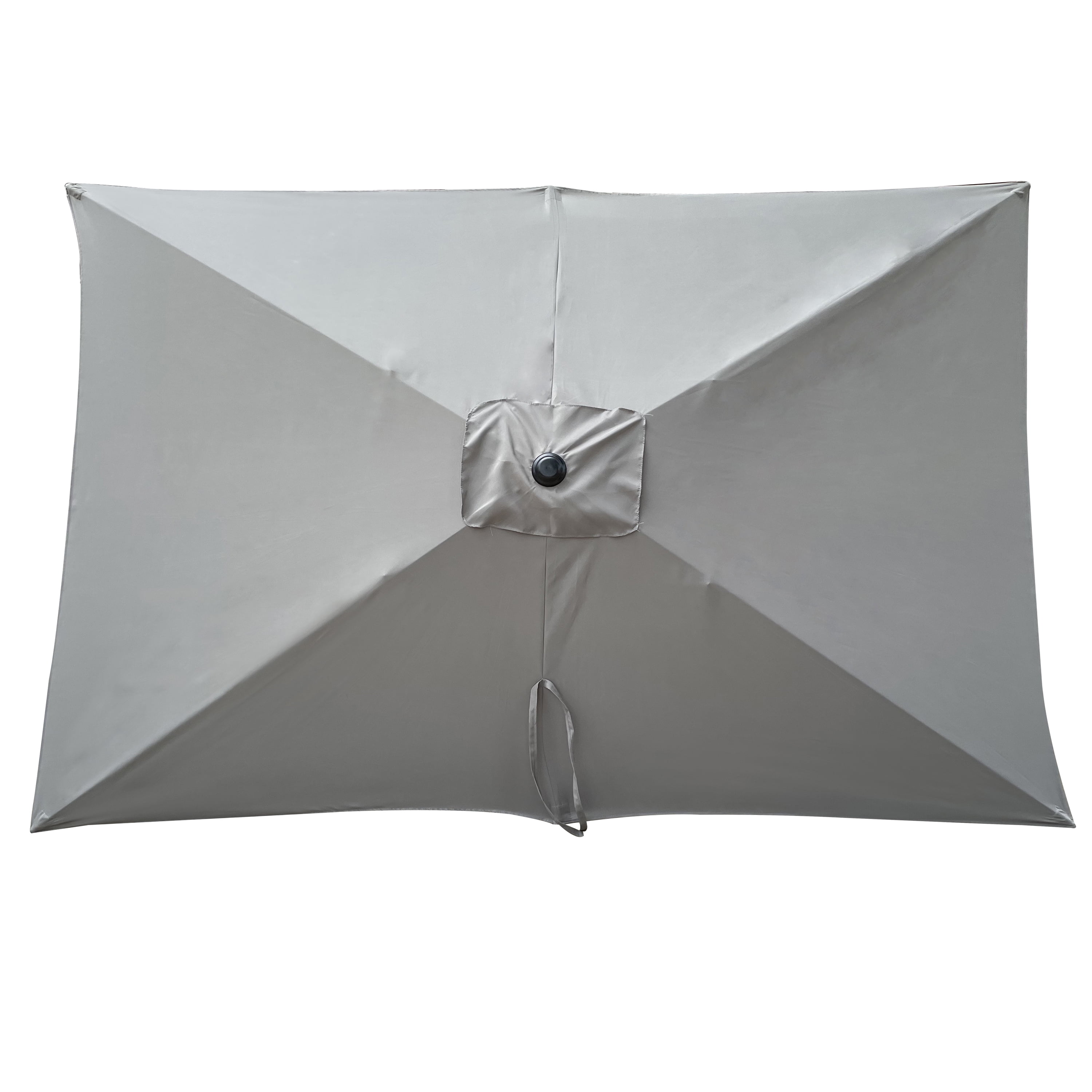 6x9 FT Outdoor Patio Sun Umbrella, Adjustable Tilt Waterproof Yard Shade Umbrella with Crank Design, Medium Grey