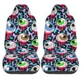 thumbnail image 1 of LAKIMCT Leopard Print Eyes Car Seat Covers Vehicle Front Seat Covers Universal Fit Seat Protector, 1 of 9