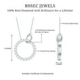 thumbnail image 4 of Rosec Jewels 1/4 CT Natural Diamond Eternity Minimal Necklace in Gold, 14K White Gold, 4 of 8