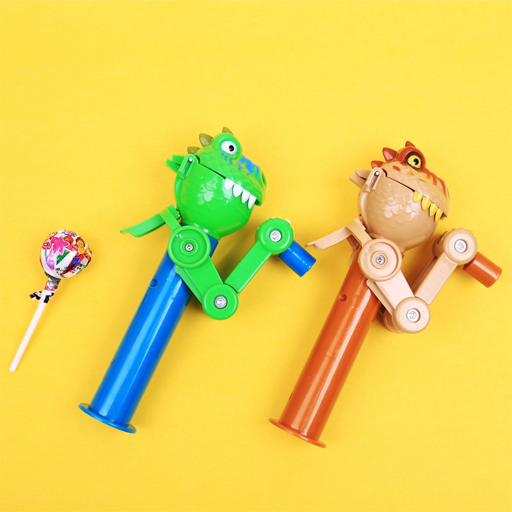 Creative Trick Lollipops Holder Robot Dinosaur Shape Decompression Gift Toy 