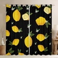thumbnail image 1 of Erosebridal Rideaux Tropicaux Citron pour Salon, Saison d'Été Fruit 30 %-50 % Rideaux Occultants (42x84), Jaune Vert, 1 of 5