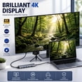 thumbnail image 5 of CPHUSA USB C Hub 7-in-1 for MacBook Pro Air, Multiport Adapter with 4K HDMI, 100W PD Charging, USB 3.0, SD/TF Card Reader, USB-C Docking Station for MacBook, Dell, HP and other Type-C Devices, 5 of 7