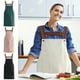thumbnail image 1 of Delantal de Cocina de Color Liso para Adultos | Babero de Algodón Impermeable y Resistente Al Aceite | Lazos Ajustables para Cuello y Cintura con Bolsillo para Teléfono | Unisex para Cocinar, Hornear, 1 of 6