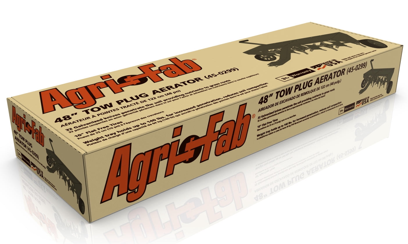 Agri-Fab, Inc. 48" Plug Aerator Tow-Behind Lawn Groomer - Model # 45-0299