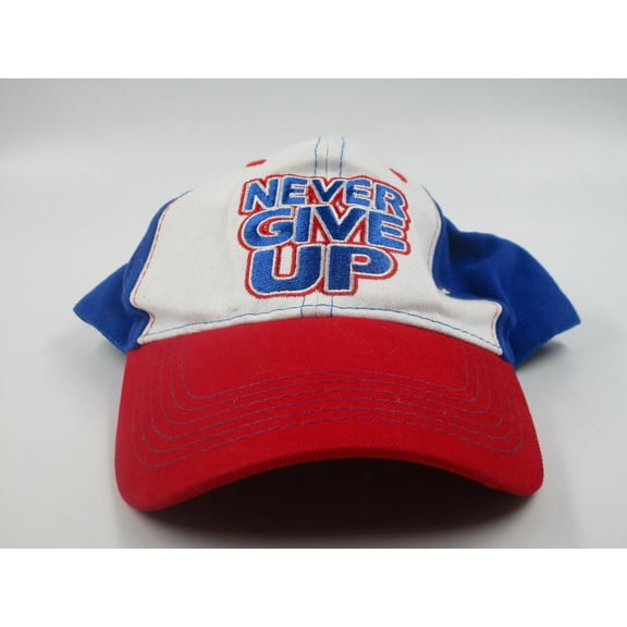 HLR John Cena Never Give Up U Can't See me Snapback Cap- Red/White/Blue One Size
