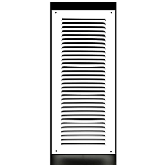 8" x 26" Return Air Grille - Sidewall and Ceiling - HVAC Vent Duct Cover Diffuser - [White] [Outer Dimensions: 9.75w X 27.75" h]