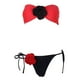 thumbnail image 4 of Traje de baño de dos piezas con estampado de leopardo para mujer, conjunto de Bikini Sexy a rayas, ropa de playa, Tanga, 4 of 5