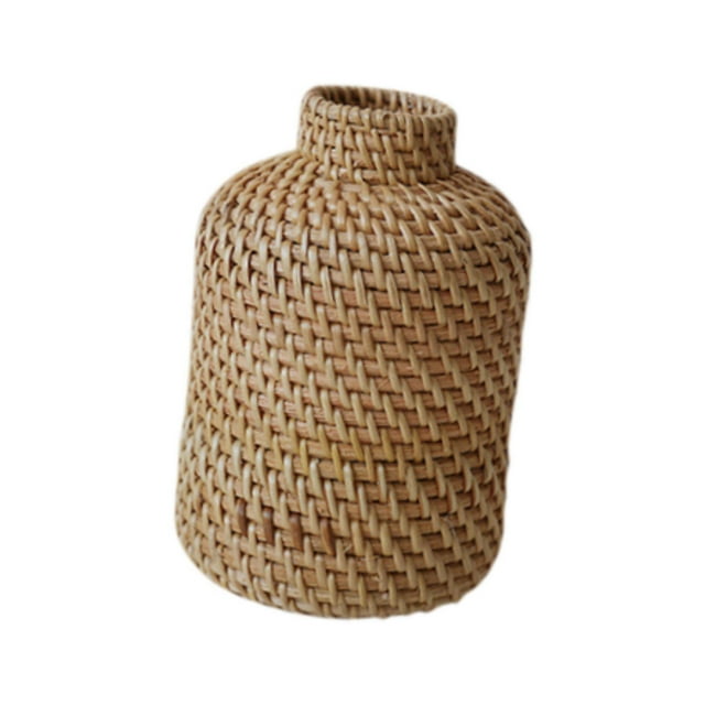 Maytalsory Rattan Flower Vase Holder Woven Plant Pot plants or de Table Living Room Desktop
