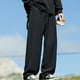 thumbnail image 3 of Pantalones de vestir holgados con pliegues para hombre, cintura elástica, mezcla de poliéster y algodón, para ocasiones formales y casuales (S-XL), 3 of 5
