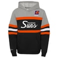 thumbnail image 2 of Youth Mitchell & Ness Black/Heather Gray Phoenix Suns Hardwood Classics Head Coach Pullover Hoodie, 2 of 3