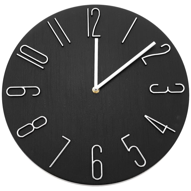 Living Room Non-Ticking Clock Silent Battery Operated Clock Round Wall Clock