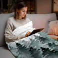 thumbnail image 5 of Throw Blanket Fleece Throw Blanket 40x50in, Christmas Tree Winter Snowflake Soft Lightweight Bed Blankets Green Pine Forest Watercolor Fuzzy Couch Blankets for All Season, 5 of 9