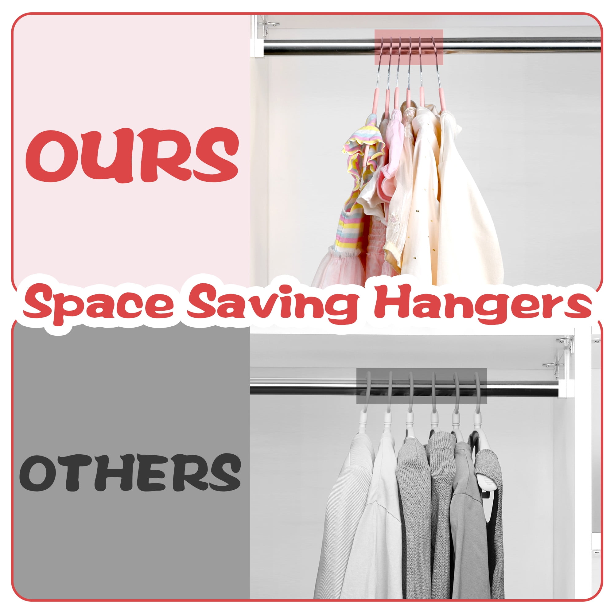 Ollieroo Kids Velvet Hangers 50 Pack, Premium Non-Slip Baby & Toddler Clothes Hangers, Durable, 360° Swivel Hook, 12.8"